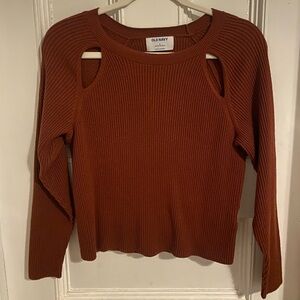 Old Navy Burgundy Cropped Sweater